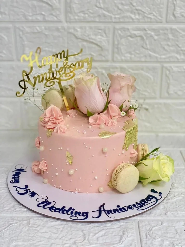 Anniversary Floral cake with roses